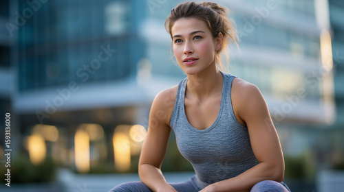 Urban Woman Doing Body Weight Exercises in Soft Light Free Download Urban Woman Doing Body Weight Exercises in Soft Light - GFXLoad