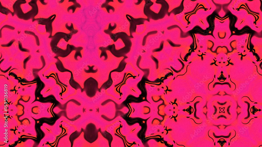 Obraz premium Abstract Radiant Burst with Soft Grain Texture, Symmetrical Glow Pattern in Psychedelic Style, Radiating Circular Abstract with Subtle Noise, Kaleidoscopic Starburst with Gradient Flow