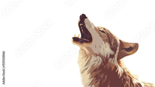 Majestic Wolf Howling in Natural Habitat