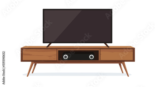 Modern Wooden TV Bench Furniture Set