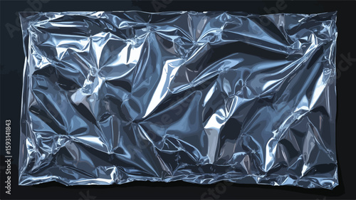 Textured Plastic Wrap on Black Background