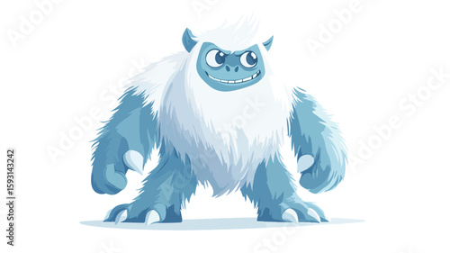 Friendly Yeti Cartoon Monster Vector Illustration