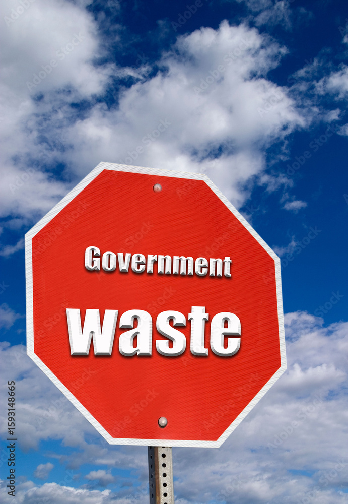 Obraz premium Stop Government Waste