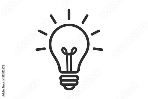 Icon of a light bulb vector, logo concept of a lightbulb idea, lamp and electricity icons, a web design element featuring led lights in isolated silhouette