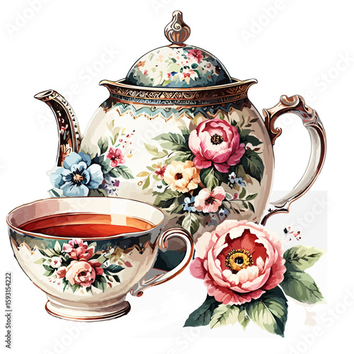 teapot and cup
