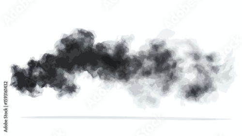 Dynamic Black Smoke Shape Wide Angle