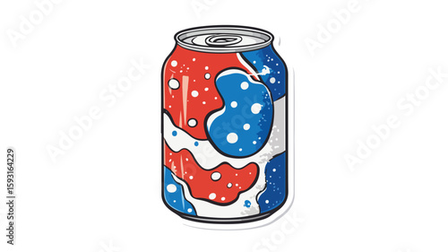 Soda Can Sticker Centered Composition