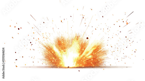 Outdoor nature sparks from grinding activity