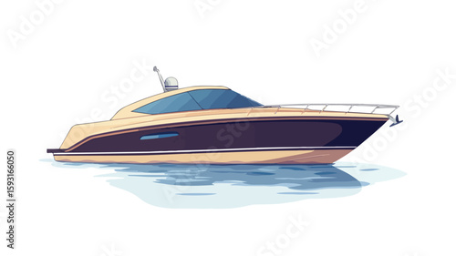 Isolated Speed Boat Vector Illustration