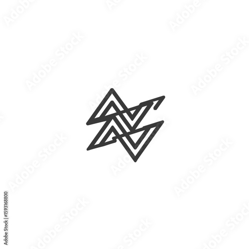 Geometric shapes interlock creatively generating abstract modern design background graphic
