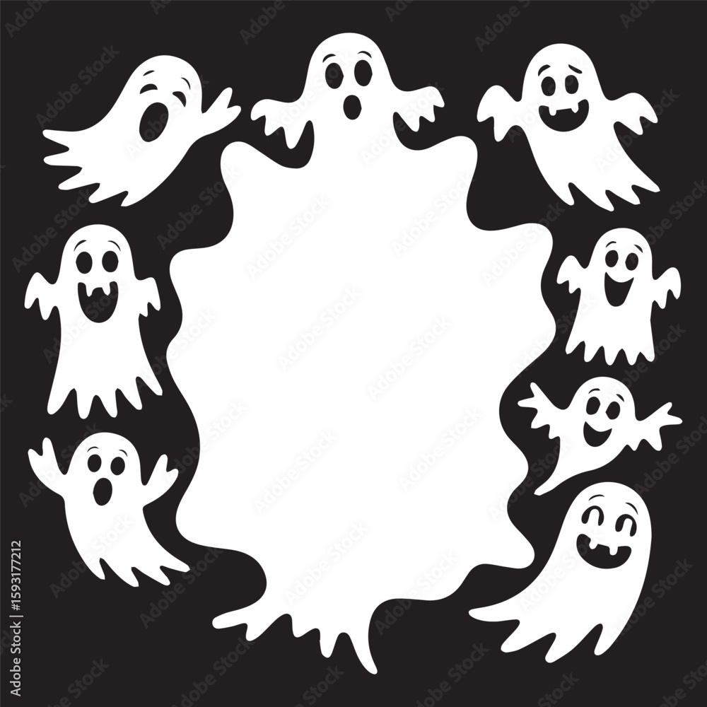 Naklejka premium halloween . ghost vector illustration