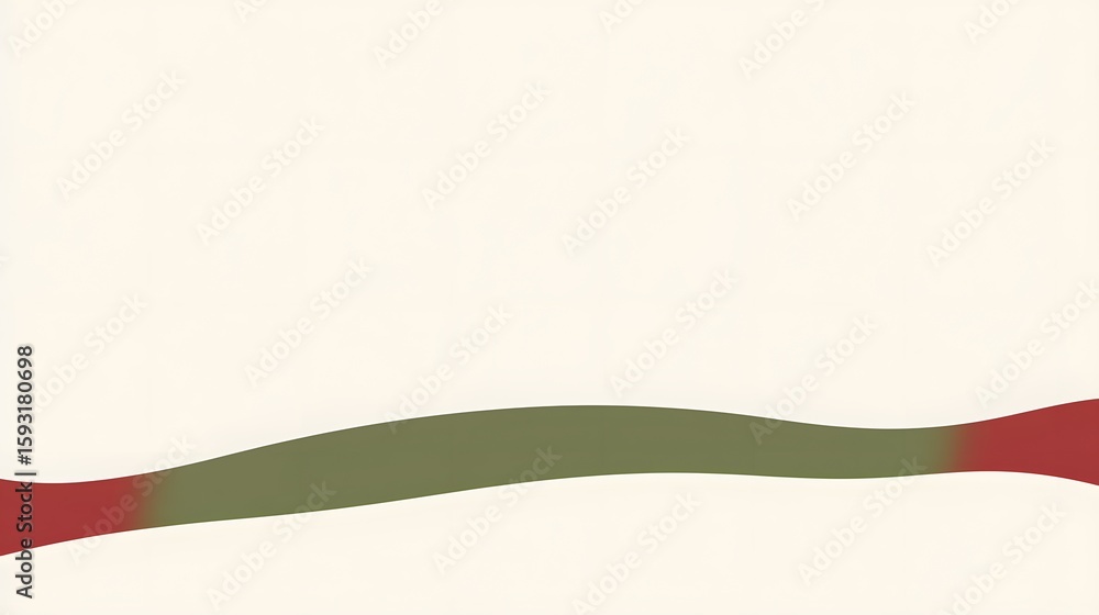 Fototapeta premium Abstract Green Red Wave Minimalist Background Design