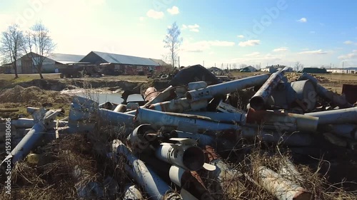 Remains of exploded ammunition, shells of multiple launch rocket systems. Rockets, mines, cartridges, shells, aerial bombs, multiple launch rocket systems that were used during the armed conflict