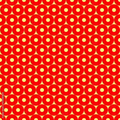 Circles pattern. Hoops seamless ornament. Dot motif. Circular figures backdrop. Rounds background. Rings wallpaper. Digital paper, textile print, web design, abstract image. Vector illustration.