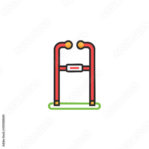 Walker medical device illustration for mobility aid