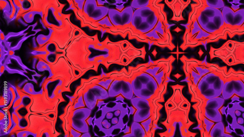 Wallpaper Mural Abstract Radiant Burst with Soft Grain Texture, Symmetrical Glow Pattern in Psychedelic Style, Radiating Circular Abstract with Subtle Noise, Kaleidoscopic Starburst with Gradient Flow Torontodigital.ca