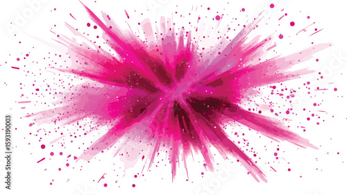 Dynamic Pink Powder Explosion Photography