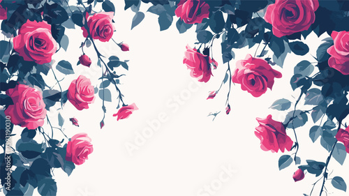 Lush Pink Rose Vine Composition