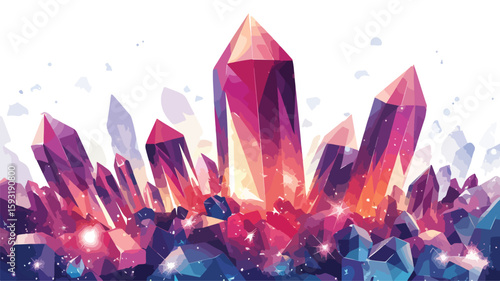 Mesmerizing Quartz Crystal Mineral Background