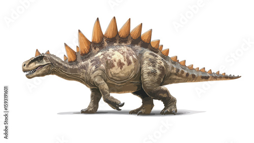 Stegosaurus Dinosaur Vector Illustration Isolated