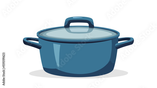 Stewpot Vector Kitchen Pan Kit Isolated