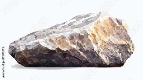 White Stone Mineral Rock Wide Angle