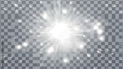 Sun Glare Overlay Effect on Transparent Background