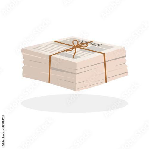 Pile Of Newspaper Icon Vector Design.