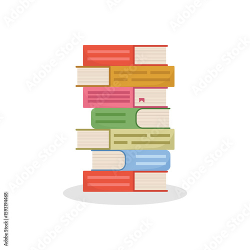 Stacked Books Icon Vector Design.
