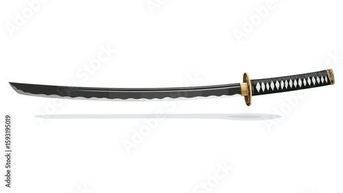 Detailed Sword Vector Illustration on White Background