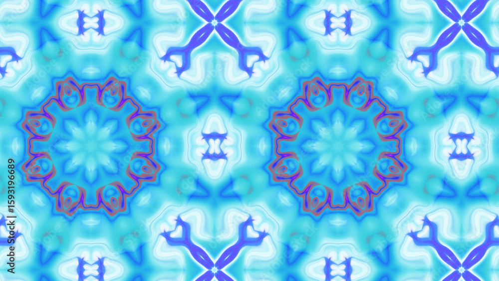 Fototapeta premium Abstract Radiant Burst with Soft Grain Texture, Symmetrical Glow Pattern in Psychedelic Style, Radiating Circular Abstract with Subtle Noise, Kaleidoscopic Starburst with Gradient Flow