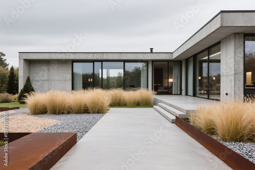 Sustainable Architecture with Nature-Focused Design and Warm Tones
