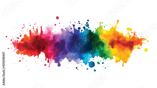 Vibrant Rainbow Tie Dye Watercolor Background