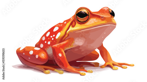 Vibrant Tomato Frog Wildlife Close-Up