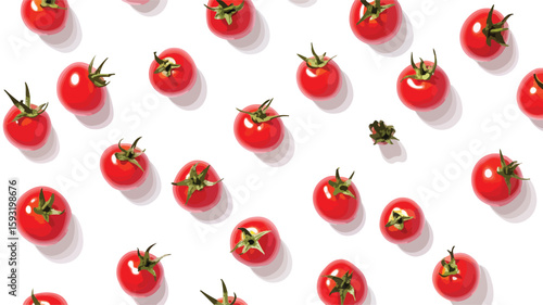 Tomato Illustrations on White Background