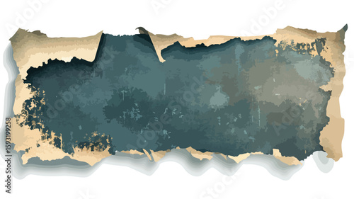 Torn Grunge Paper Background with Ripped Edge