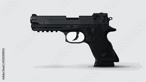 Professional Black Toy Handgun Silhouette