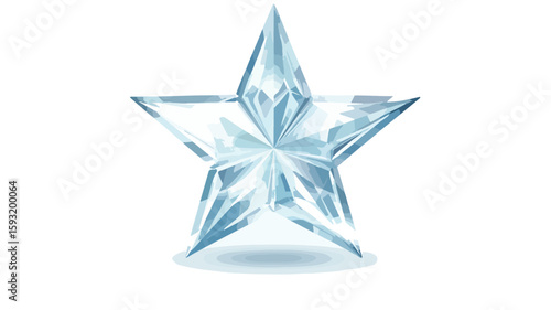Crystal Star Transparent Glass Symbol