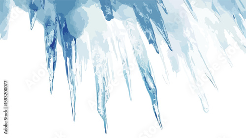 Crystal Clear Icicles Winter Nature Scene