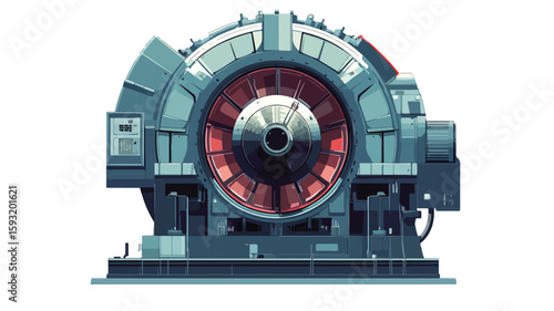 Industrial Turbine Electric Efficiency Wide Angle