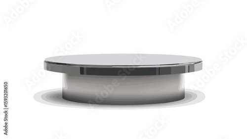 Tungsten Cylinder on White Background