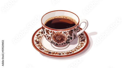 Turkish Coffee Saucer Drink Wide Angle