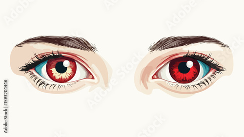 Eye Comparison: Regular vs. Red
