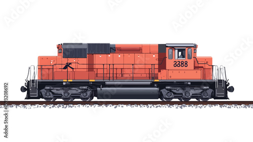 Wide Angle Locomotive Train Transportation Image