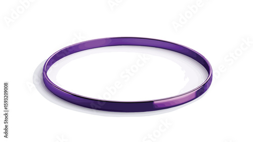 Elegant Thin Hoop Jewelry Purple Background