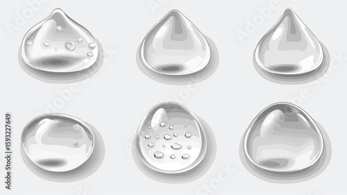 Glass surface with water droplets close-up