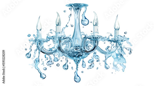 Elegant Chandelier Water Splash Accessories Display