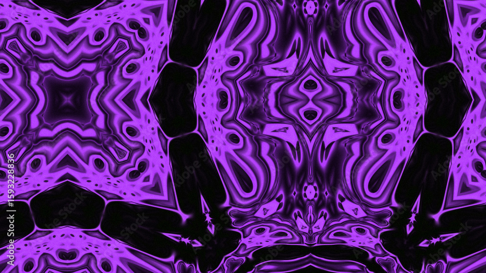 Fototapeta premium Abstract Radiant Burst with Soft Grain Texture, Symmetrical Glow Pattern in Psychedelic Style, Radiating Circular Abstract with Subtle Noise, Kaleidoscopic Starburst with Gradient Flow