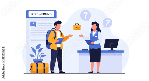 Lost Item Inquiry Customer Service at Lost and Found Office Assistance