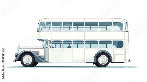 Double Decker Coach Bus Transportation Vehicle